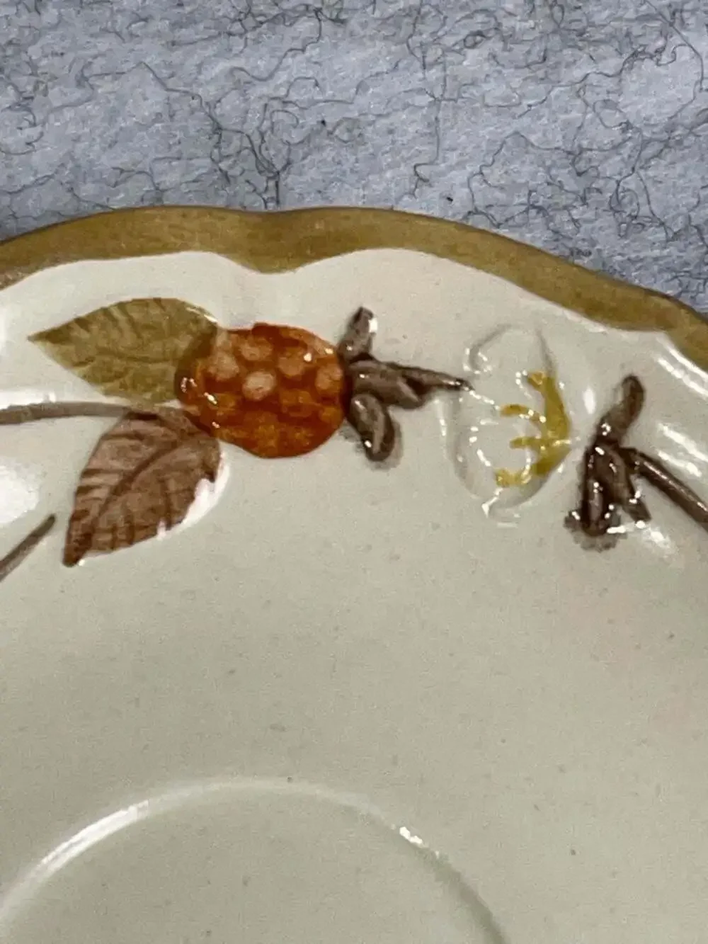 Vintage Metlox Poppy Trail Autumn Berry Small Bowl and Saucer Set